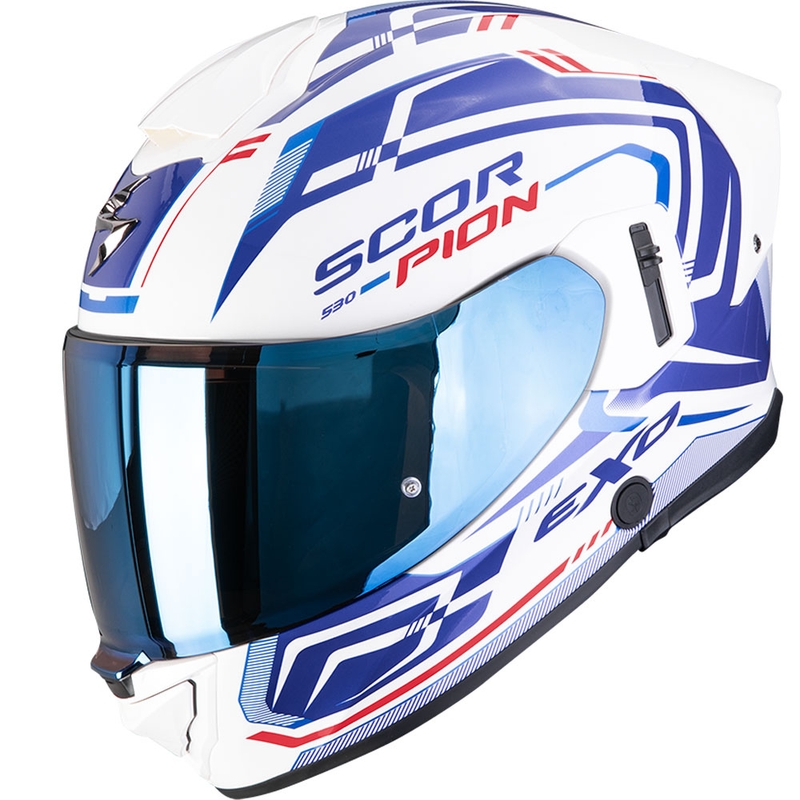 Integrálna helma na motorku Scorpion EXO-530 Air Slope bielo-modro-červená
