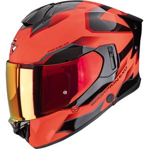 Integrálna helma na motorku Scorpion EXO-530 Air Clip fluo červeno-čierna