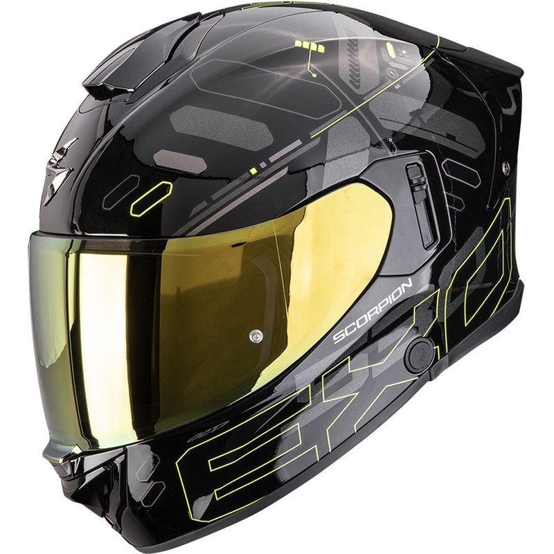Integrálna helma na motorku Scorpion EXO-530 Air Fond čierno-fluo žltá