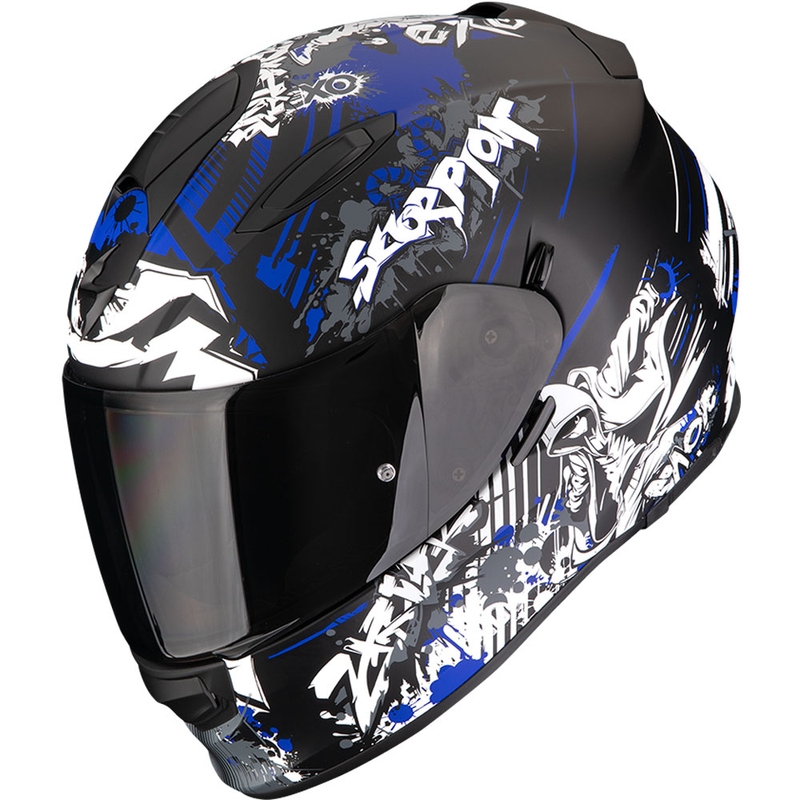 Integrálna helma na motorku Scorpion EXO-491 Spector matná čierno-modrá