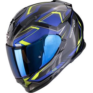 Integrálna helma na motorku Scorpion EXO-491 Zumo čierno-modro-fluo žltá