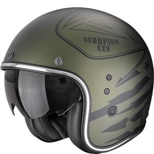 Otvorená helma na motorku Scorpion Belfast Dawg matná zelená