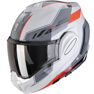 Preklápacia helma na motorku Scorpion EXO-TECH EVO Socius šedo-červená