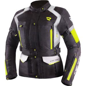 Dámska bunda na motocykel Street Racer Hilax čierno-šedo-fluo žltá