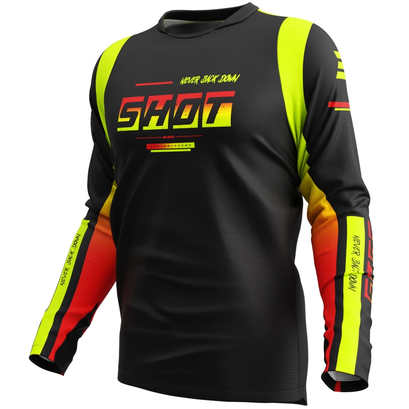 Motokrosový dres Shot Devo Block fluo žltý