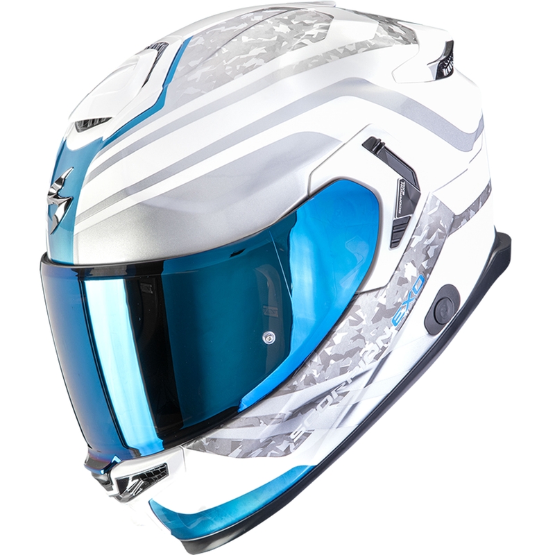 Integrálna prilba na motorku Scorpion EXO-GT SP Air Arten bielo-modrá