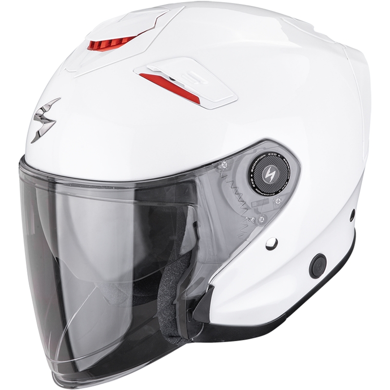 Otvorená prilba na motorku Scorpion EXO-GT Jet Solid perleťovo biela