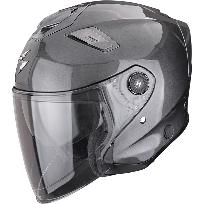 Otvorená prilba na motorku Scorpion EXO-GT Jet Solid metalická šedá