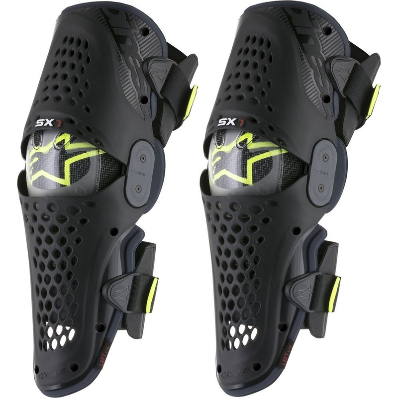 Chrániče kolien Alpinestars SX-1 antracitová-fluo žlté