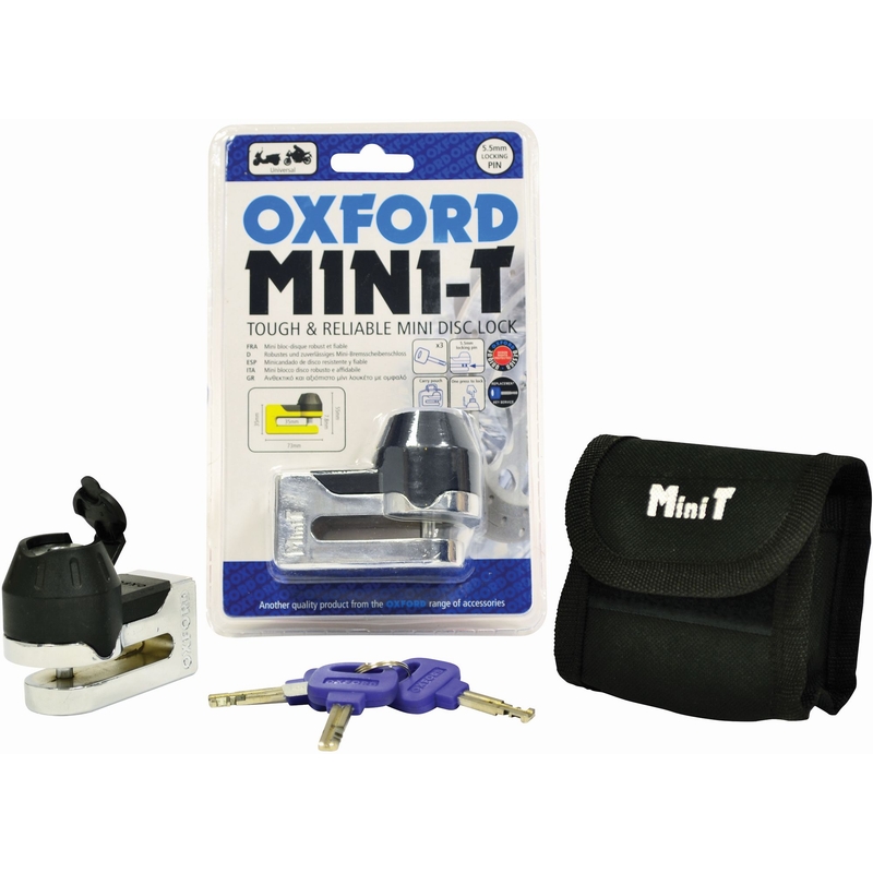 Zámok kotúčové brzdy Oxford Mini T chróm