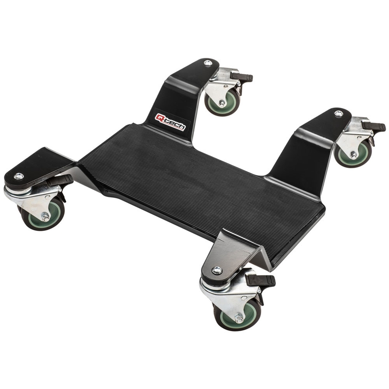 Pojazdná podložka pod hlavný stojan Q-TECH Extra HD čierna