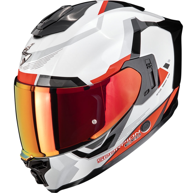 Integrálna helma na motorku Scorpion EXO-1500 Air Arena bielo-červená
