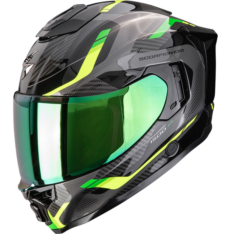 Integrální helma na motorku Scorpion EXO-1500 Air Sleek černo-zelená