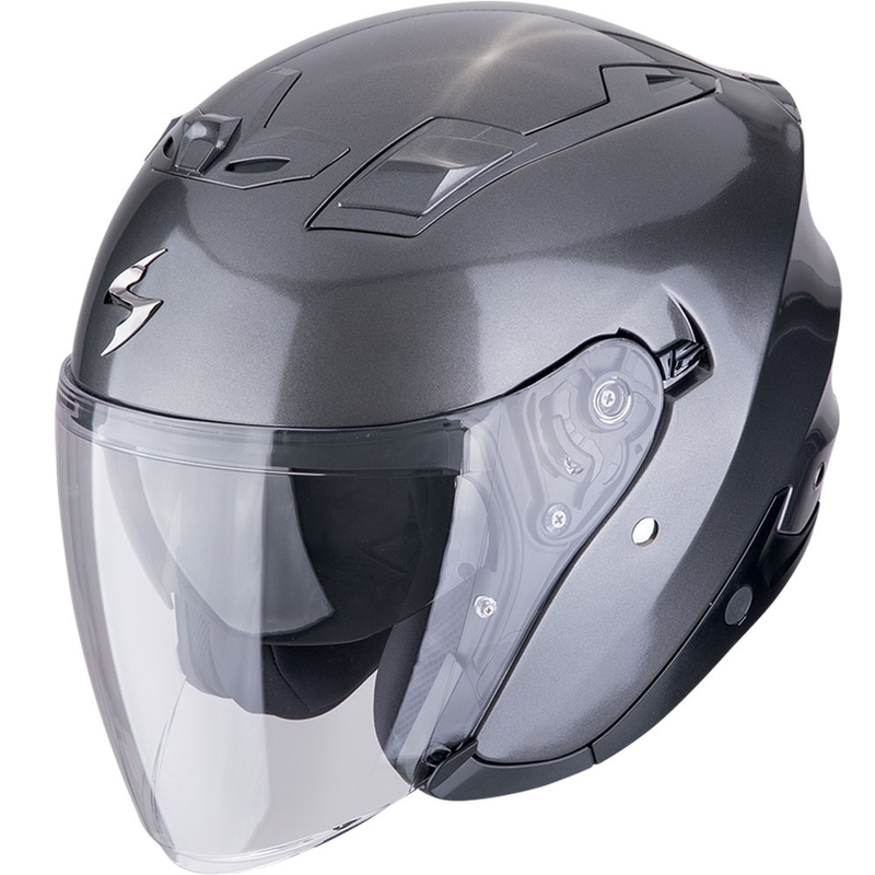 Otvorená prilba na motorku Scorpion EXO-Z1 SOLID metalická šedá