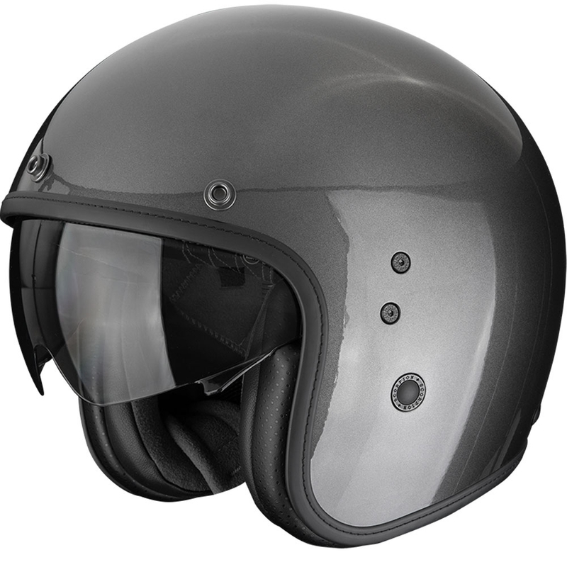 Otvorená prilba na motorku Scorpion Belfast EVO Solid metalická šedá