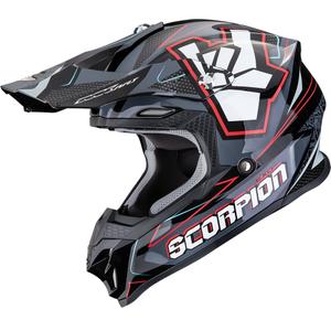 Motokrosová prilba Scorpion VX-16 EVO Air ROK čierno-šedo-červená