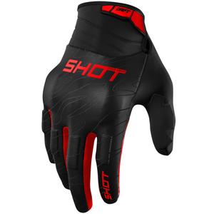 Motokrosové rukavice Shot Drift Onyx červené