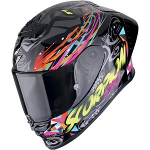 Integrálna prilba na motorku Scorpion EXO-R1 EVO II AIR SAVAGE čierno-modro-ružová