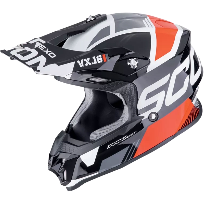 Motokrosová prilba Scorpion VX-16 EVO AIR ANALOG čierno-červená