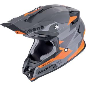 Motokrosová prilba Scorpion VX-16 EVO AIR ROD sivo-oranžová