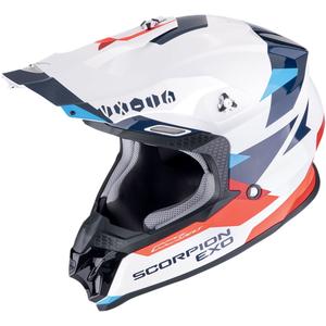 Motokrosová prilba Scorpion VX-16 EVO AIR ROD bielo-červeno-modrá