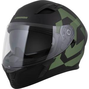 Integrálna helma na motorku Cassida Orbit Grind matná čierno-tmavo zelená