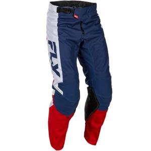 Motokrosové nohavice FLY Racing - USA Kinetic červeno-bielo-modré