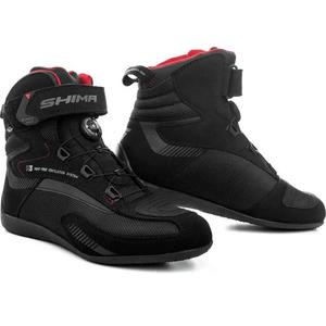 Dámske čižmy na motocykel Shima Exo Vented čierno-šedo-červené