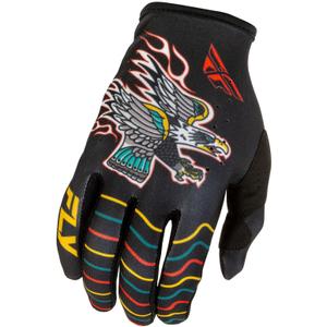 Motokrosové rukavice FLY Racing - USA Lite Americana čierno-červeno-zlaté