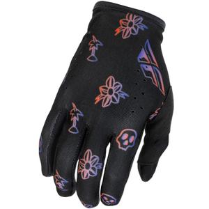 Motokrosové rukavice FLY Racing - USA Lite Outline čierno-červeno-fialové