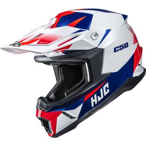 Motokrosová prilba HJC C50 Slide MC21 bielo-modro-červená