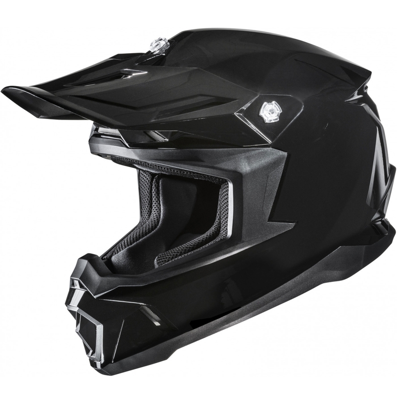 Motokrosová prilba HJC C50 Solid metalická čierna
