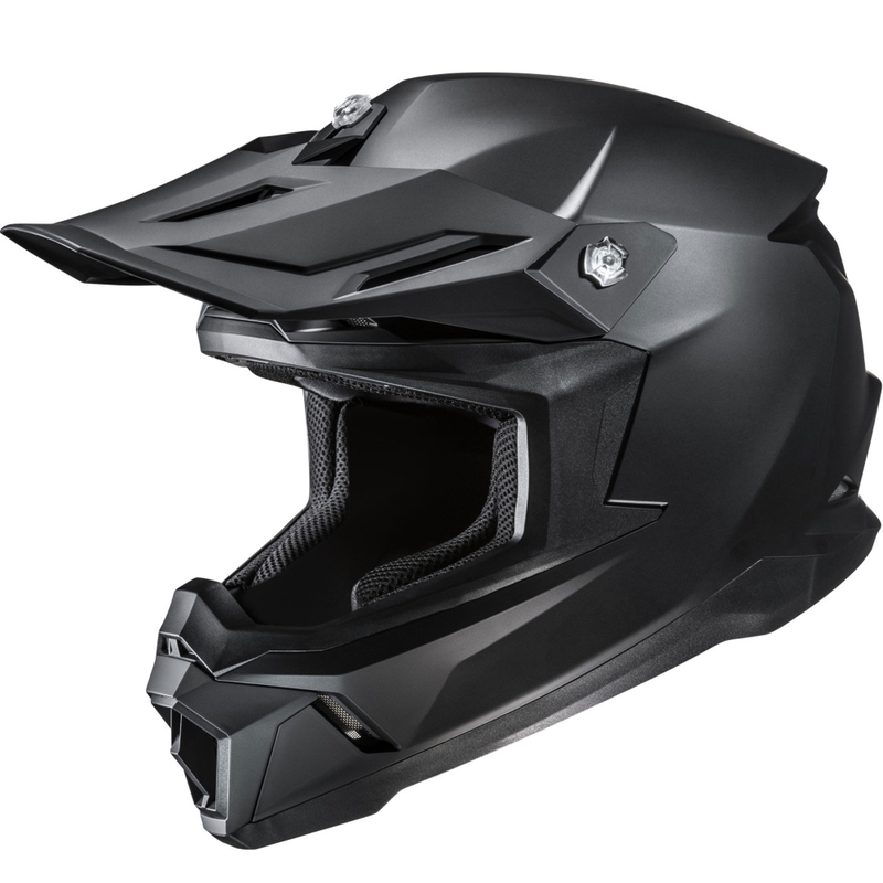 Motokrosová prilba HJC C50 Solid semi flat čierna