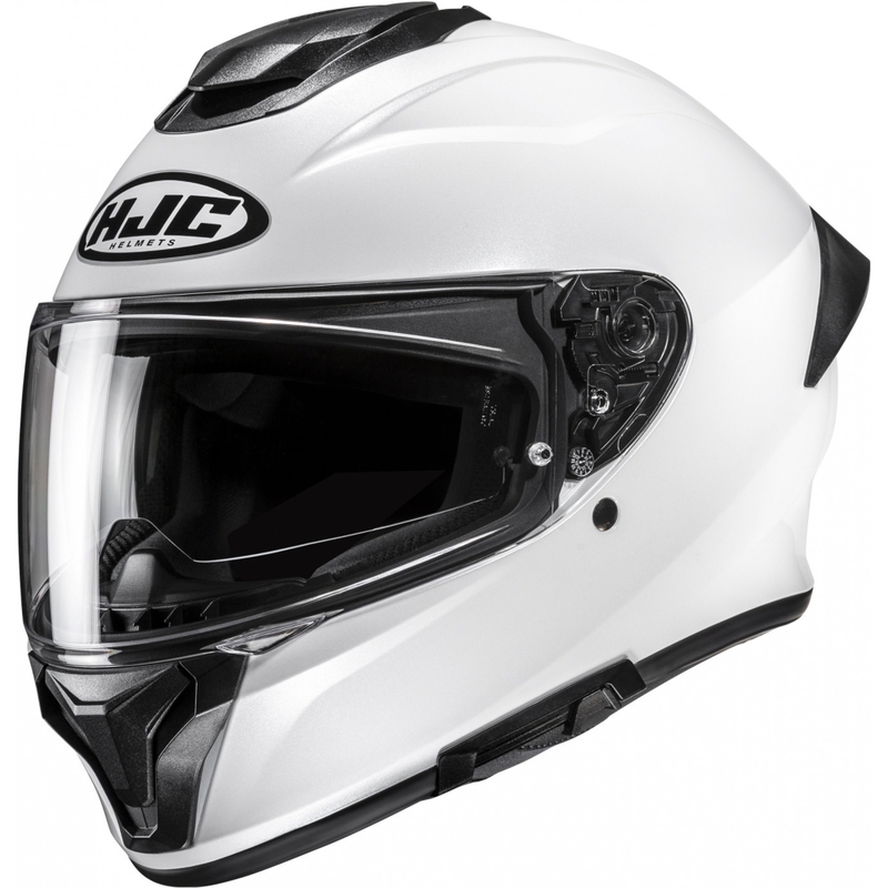 Integrálna helma na motorku HJC C71 Solid perleťovo biela