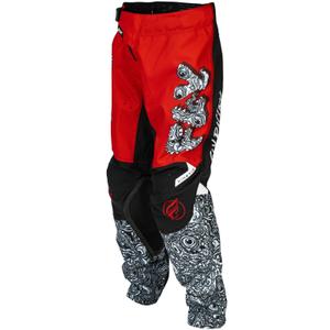 Detské motokrosové nohavice FLY Racing - USA Kinetic Mutant červeno-bielo-čierne