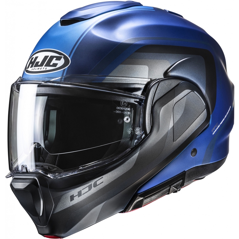 Preklápacia helma na motorku HJC F100 Reff MC2SF modro-šedá