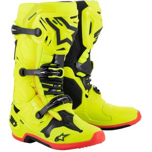 Topánky na motorku Alpinestars Tech 10 žltá fluo-čierno-červené fluo