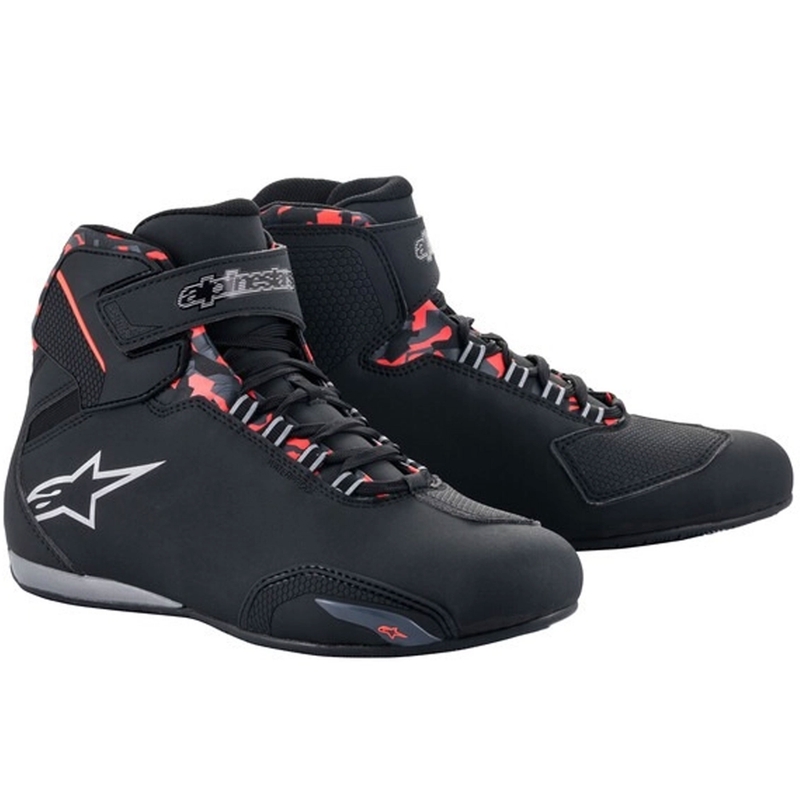 Topánky na motorku Alpinestars Sektor Waterproof čierno-červeno-šedo-camo
