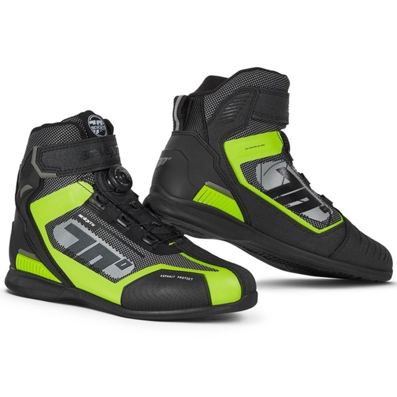 Topánky na motorku SEVENTY DEGREES SD-BR3 Veloce PRO čierno-fluo žlté