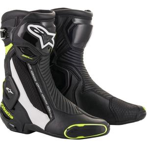 Topánky na motorku Alpinestars SMX Plus 2 čierno-bielo-fluo žlté