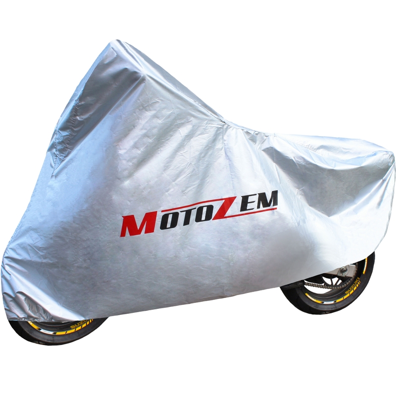 Pokrývka na motorku MotoZem - strieborná
