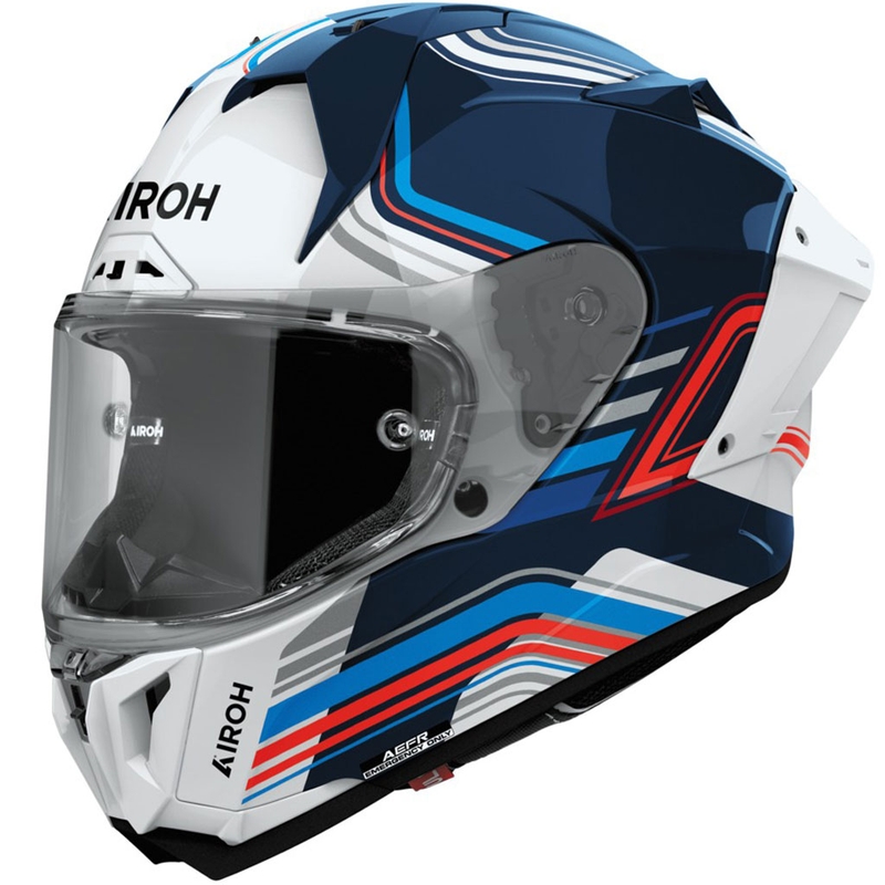 Integrálna helma na motorku Airoh GP800 Hurricane lesklá modro-biela