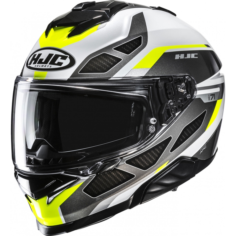 Integrálna helma na motorku HJC i71 Zest MC3H čierno-bielo-fluo žltá