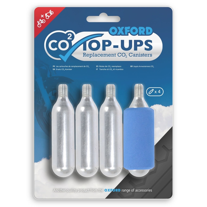 Náhradné bombičky CO2 pre opravné sady pneu Oxford