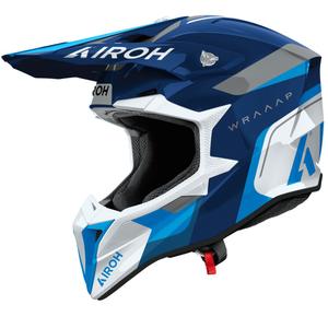 Motokrosová prilba Airoh Wraaap Conquer lesklá modrá