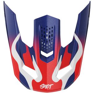 Šilt pre prilby Shot Speed ​​Beast perleťovo modro-červený