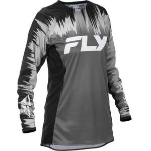 Dámsky motokrosový dres FLY Racing Lite čierno-šedo-biely