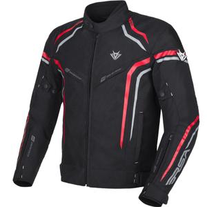 Bunda na motocykel RSA Compact 2 čierno-šedo-červená
