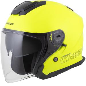 Otvorená prilba na motorku Cassida Jet Tech 2.0 RoTo fluo žlto-čierno-šedá
