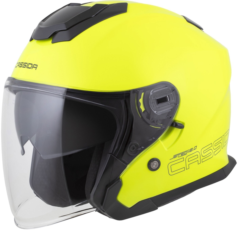 Otvorená prilba na motorku Cassida Jet Tech 2.0 RoTo fluo žlto-čierno-šedá